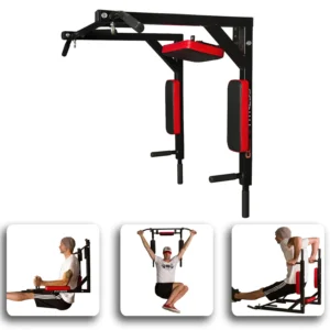 Vue de côté et des exercices avec la barre de traction murale multifonction CCFLIFE ZERRO