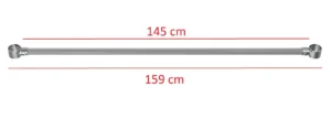 Représentation de la longueur de la barre de traction extérieure amazon QLS Davski Z01
