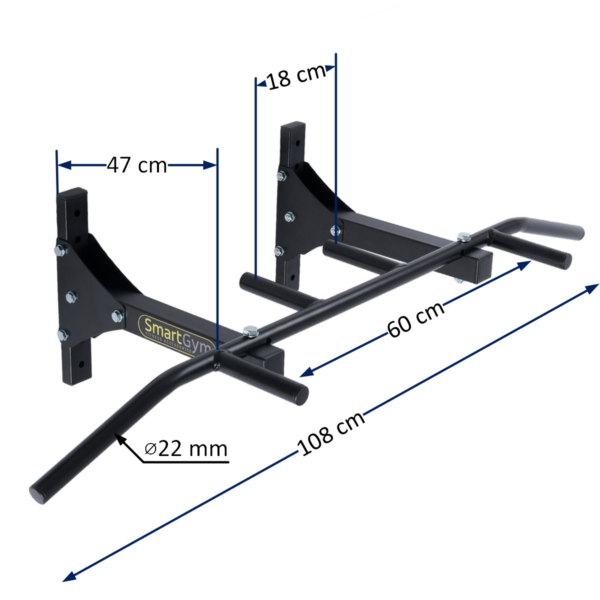 Dimensions Barre de traction murale et plafond Marbo sport smartgym SG-12