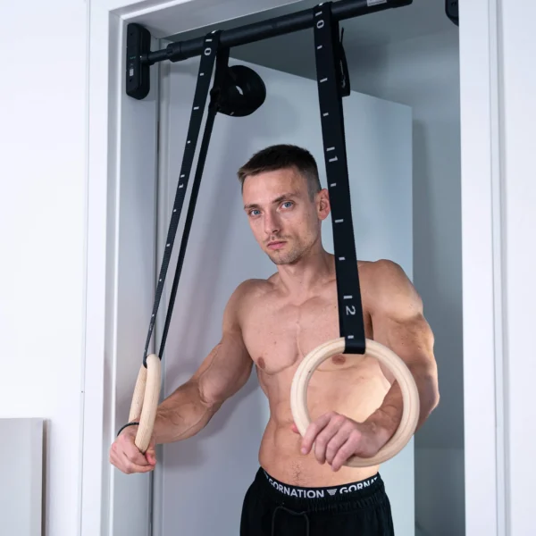 Barre de Traction de Porte Extend-it Gornation avec anneaux de gymnastique